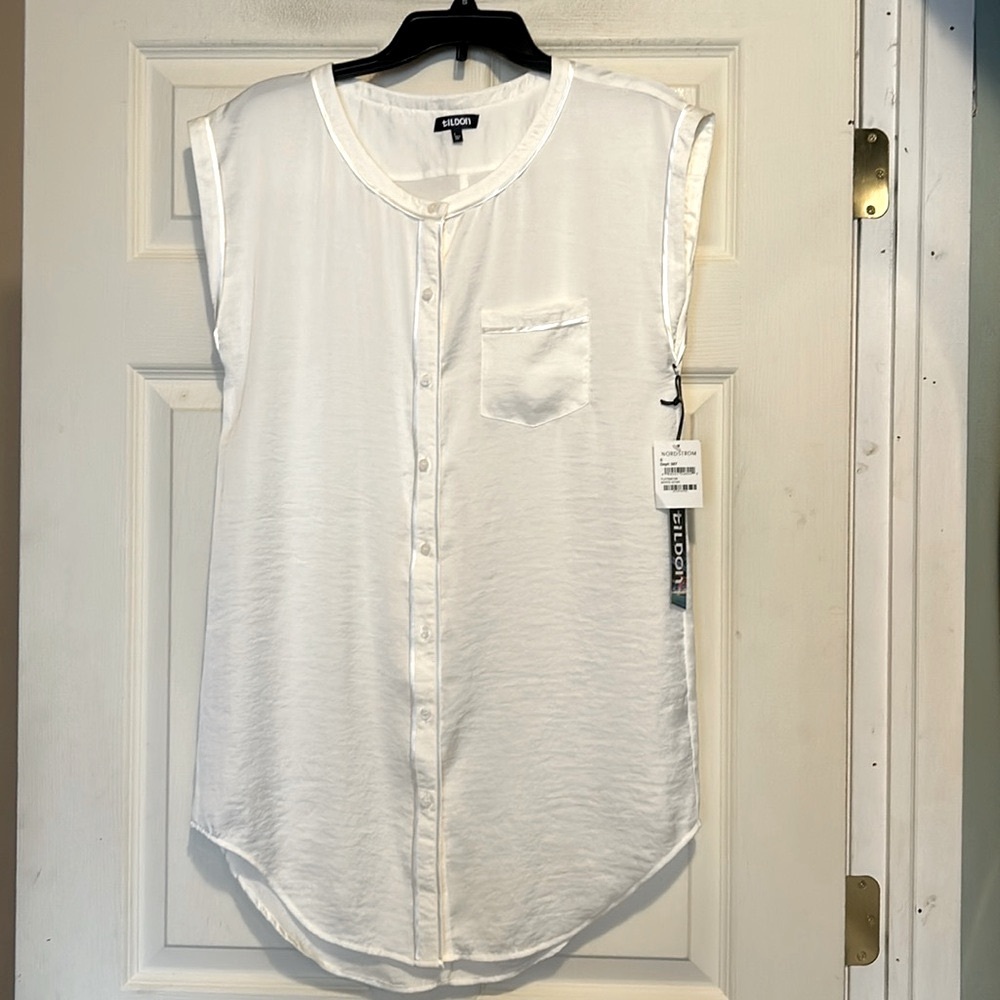 Tildon Ivory Night Gown Sleep Shirt Size Small